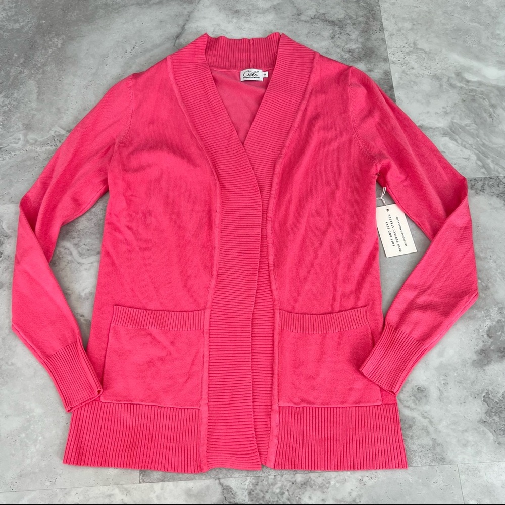 Cielo Pink Open‎ Cardigan Size Small NWT